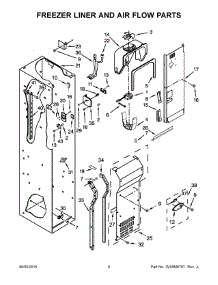 05 - Freezer Liner And Air Flow Parts parts for Kitchenaid Refrigerator KBSD602ESS00 from AppliancePartsPros.com