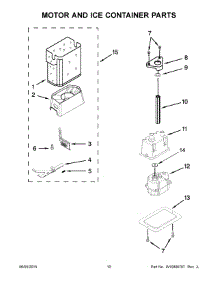 06 - Motor And Ice Container Parts parts for Kitchenaid Refrigerator KBSD602ESS00 from AppliancePartsPros.com