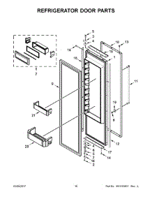 09 - Refrigerator Door Parts parts for Kitchenaid Refrigerator KBSD602ESS01 from AppliancePartsPros.com
