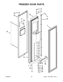 10 - Freezer Door Parts parts for Kitchenaid Refrigerator KBSD602ESS01 from AppliancePartsPros.com