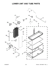 14 - Lower Unit And Tube Parts parts for Kitchenaid Refrigerator KBSD602ESS01 from AppliancePartsPros.com