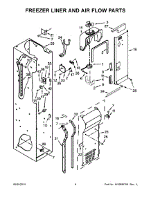 05 - Freezer Liner And Air Flow Parts parts for Kitchenaid Refrigerator KBSD606ESS00 from AppliancePartsPros.com