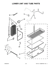 15 - Lower Unit And Tube Parts parts for Kitchenaid Refrigerator KBSD606ESS00 from AppliancePartsPros.com