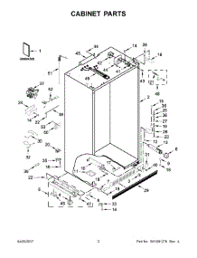 02 - Cabinet Parts parts for Kitchenaid Refrigerator KBSD606ESS01 from AppliancePartsPros.com