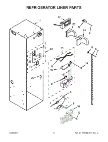 04 - Refrigerator Liner Parts parts for Kitchenaid Refrigerator KBSD606ESS01 from AppliancePartsPros.com