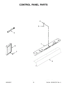 07 - Control Panel Parts parts for Kitchenaid Refrigerator KBSD606ESS01 from AppliancePartsPros.com