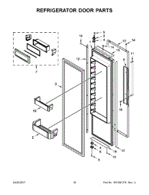 10 - Refrigerator Door Parts parts for Kitchenaid Refrigerator KBSD606ESS01 from AppliancePartsPros.com