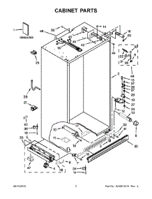 02 - Cabinet Parts parts for Kitchenaid Refrigerator KBSD608EBS00 from AppliancePartsPros.com