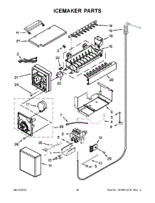 16 - Icemaker Parts parts for Kitchenaid Refrigerator KBSD608EBS00 from AppliancePartsPros.com