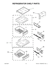 08 - Refrigerator Shelf Parts parts for Kitchenaid Refrigerator KBSD608EBS01 from AppliancePartsPros.com