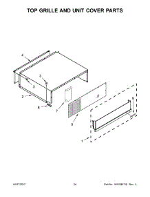 13 - Top Grille And Unit Cover Parts parts for Kitchenaid Refrigerator KBSD608EBS01 from AppliancePartsPros.com