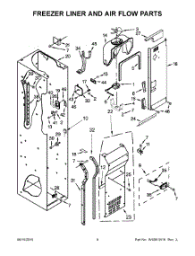 05 - Freezer Liner And Air Flow Parts parts for Kitchenaid Refrigerator KBSD608ESS00 from AppliancePartsPros.com