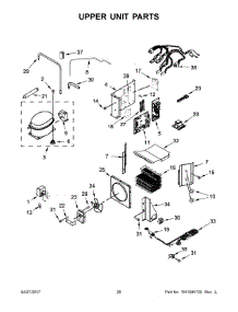 14 - Upper Unit Parts parts for Kitchenaid Refrigerator KBSD608ESS01 from AppliancePartsPros.com