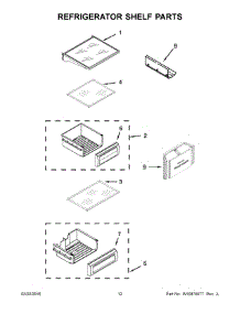 07 - Refrigerator Shelf Parts parts for Kitchenaid Refrigerator KBSD612ESS00 from AppliancePartsPros.com