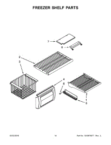 08 - Freezer Shelf Parts parts for Kitchenaid Refrigerator KBSD612ESS00 from AppliancePartsPros.com