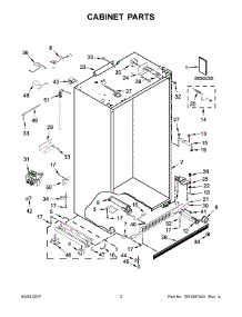 02 - Cabinet Parts parts for Kitchenaid Refrigerator KBSD612ESS01 from AppliancePartsPros.com