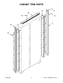 03 - Cabinet Trim Parts parts for Kitchenaid Refrigerator KBSD612ESS01 from AppliancePartsPros.com