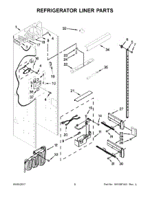 04 - Refrigerator Liner Parts parts for Kitchenaid Refrigerator KBSD612ESS01 from AppliancePartsPros.com