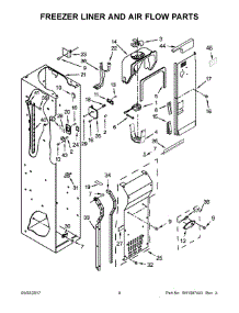 05 - Freezer Liner And Air Flow Parts parts for Kitchenaid Refrigerator KBSD612ESS01 from AppliancePartsPros.com