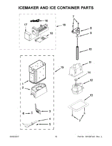 06 - Icemaker And Ice Container Parts parts for Kitchenaid Refrigerator KBSD612ESS01 from AppliancePartsPros.com