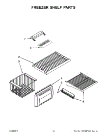 08 - Freezer Shelf Parts parts for Kitchenaid Refrigerator KBSD612ESS01 from AppliancePartsPros.com