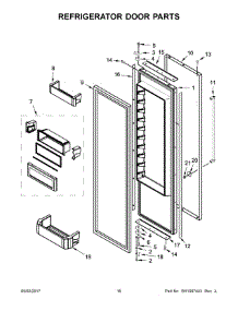 09 - Refrigerator Door Parts parts for Kitchenaid Refrigerator KBSD612ESS01 from AppliancePartsPros.com