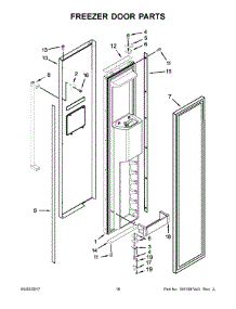 10 - Freezer Door Parts parts for Kitchenaid Refrigerator KBSD612ESS01 from AppliancePartsPros.com