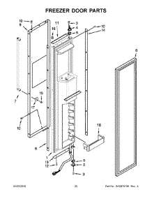 11 - Freezer Door Parts parts for Kitchenaid Refrigerator KBSD618ESS00 from AppliancePartsPros.com