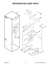 04 - Refrigerator Liner Parts parts for Kitchenaid Refrigerator KBSD618ESS01 from AppliancePartsPros.com