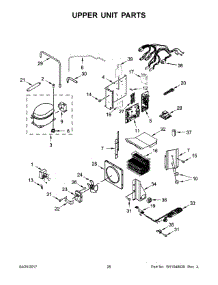 14 - Upper Unit Parts parts for Kitchenaid Refrigerator KBSD618ESS01 from AppliancePartsPros.com