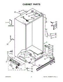 02 - Cabinet Parts parts for Kitchenaid Refrigerator KBSN508ESS00 from AppliancePartsPros.com