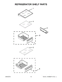 06 - Refrigerator Shelf Parts parts for Kitchenaid Refrigerator KBSN508ESS00 from AppliancePartsPros.com