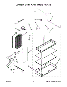 12 - Lower Unit And Tube Parts parts for Kitchenaid Refrigerator KBSN508ESS00 from AppliancePartsPros.com