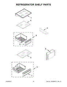 06 - Refrigerator Shelf Parts parts for Kitchenaid Refrigerator KBSN602EBS00 from AppliancePartsPros.com