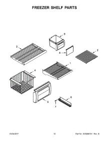 07 - Freezer Shelf Parts parts for Kitchenaid Refrigerator KBSN602EBS00 from AppliancePartsPros.com
