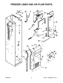 05 - Freezer Liner And Air Flow Parts parts for Kitchenaid Refrigerator KBSN602EPA00 from AppliancePartsPros.com