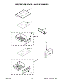 06 - Refrigerator Shelf Parts parts for Kitchenaid Refrigerator KBSN602EPA00 from AppliancePartsPros.com