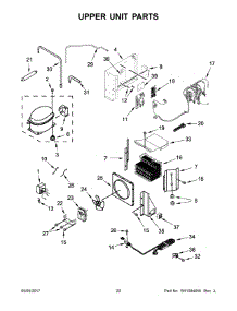 11 - Upper Unit Parts parts for Kitchenaid Refrigerator KBSN602EPA01 from AppliancePartsPros.com