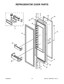 08 - Refrigerator Door Parts parts for Kitchenaid Refrigerator KBSN608EBS00 from AppliancePartsPros.com