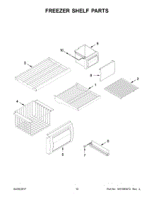 07 - Freezer Shelf Parts parts for Kitchenaid Refrigerator KBSN608EBS01 from AppliancePartsPros.com