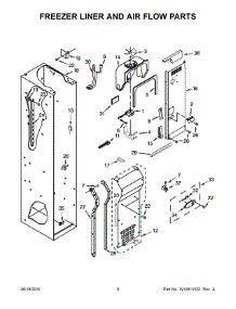 05 - Freezer Liner And Air Flow Parts parts for Kitchenaid Refrigerator KBSN608EPA00 from AppliancePartsPros.com