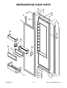 08 - Refrigerator Door Parts parts for Kitchenaid Refrigerator KBSN608EPA00 from AppliancePartsPros.com