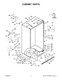 02 - Cabinet Parts parts for Kitchenaid Refrigerator KBSN608EPA01 from AppliancePartsPros.com