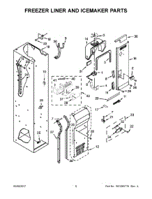 05 - Freezer Liner And Icemaker Parts parts for Kitchenaid Refrigerator KBSN608EPA01 from AppliancePartsPros.com