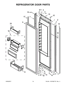 08 - Refrigerator Door Parts parts for Kitchenaid Refrigerator KBSN608EPA01 from AppliancePartsPros.com