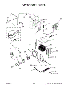 11 - Upper Unit Parts parts for Kitchenaid Refrigerator KBSN608EPA01 from AppliancePartsPros.com