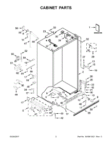 02 - Cabinet Parts parts for Kitchenaid Refrigerator KBSN608ESS00 from AppliancePartsPros.com