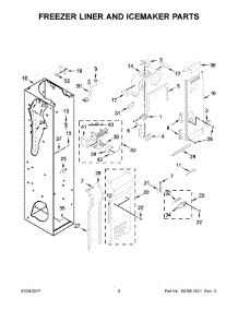 05 - Freezer Liner And Icemaker Parts parts for Kitchenaid Refrigerator KBSN608ESS00 from AppliancePartsPros.com