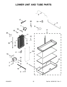 12 - Lower Unit And Tube Parts parts for Kitchenaid Refrigerator KBSN608ESS00 from AppliancePartsPros.com