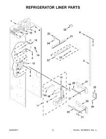 04 - Refrigerator Liner Parts parts for Kitchenaid Refrigerator KBSN608ESS01 from AppliancePartsPros.com